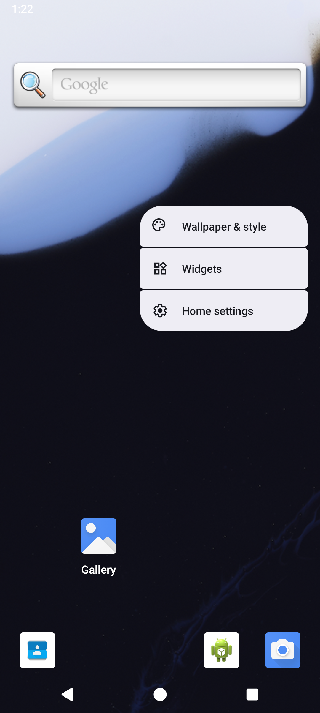 Android screenshot: Create a sandbox